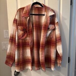 Plaid Button-Up Shacket